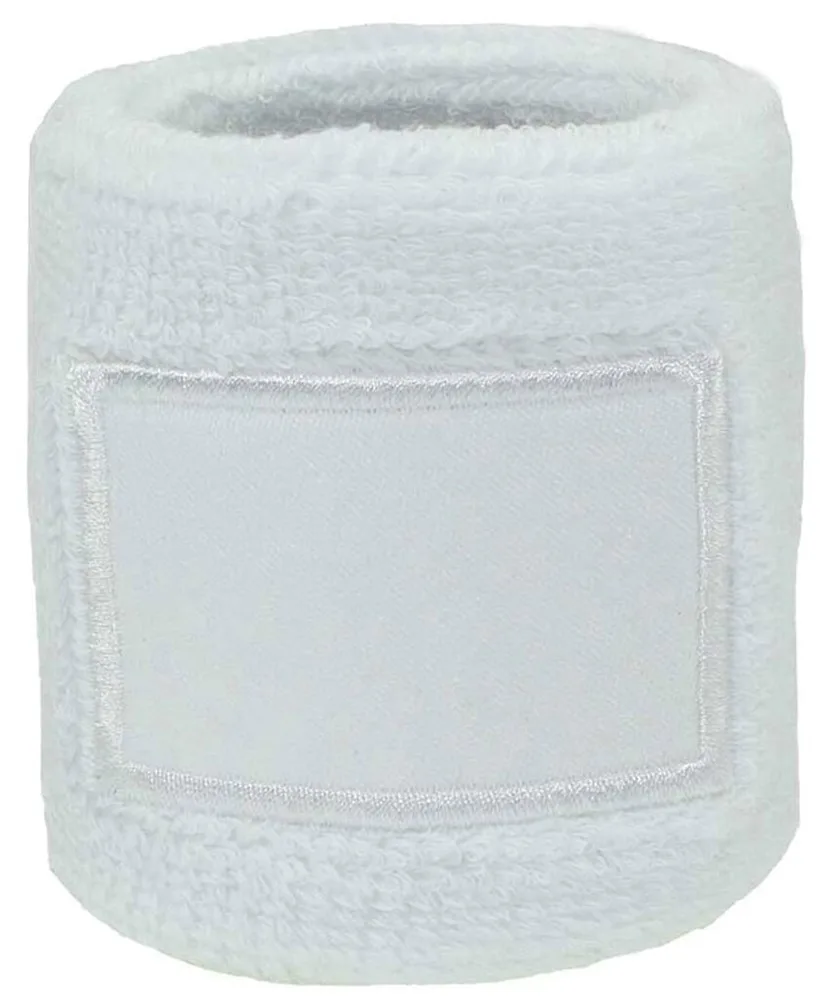Polsband met label wit white wit - Hidalgo-werbeartikel Polsband met label, wit (white) / wit