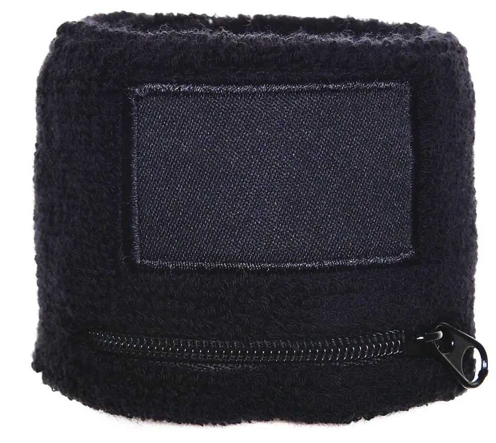 Polsband met label en ritsvakje