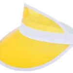 Zonneklep PVC wit white geel - Hidalgo-werbeartikel Zonneklep PVC, wit (white) / geel