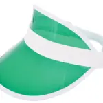 Zonneklep PVC wit white groen - Hidalgo-werbeartikel Zonneklep PVC, wit (white) / groen