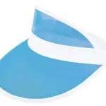 Zonneklep PVC, wit (white) / lichtblauw