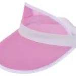 Zonneklep PVC wit white roze - Hidalgo-werbeartikel Zonneklep PVC, wit (white) / roze