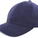 Heavy brushed cap, navy (pms 533c) / wit