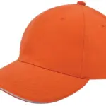 Heavy brushed cap, oranje (pms 165c) / wit