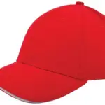 Heavy brushed cap, rood (pms 199c) / wit