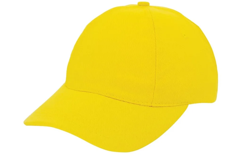 Brushed promo cap geel pms 101c geel - Hidalgo-werbeartikel Brushed promo cap, geel (pms 101c) / geel
