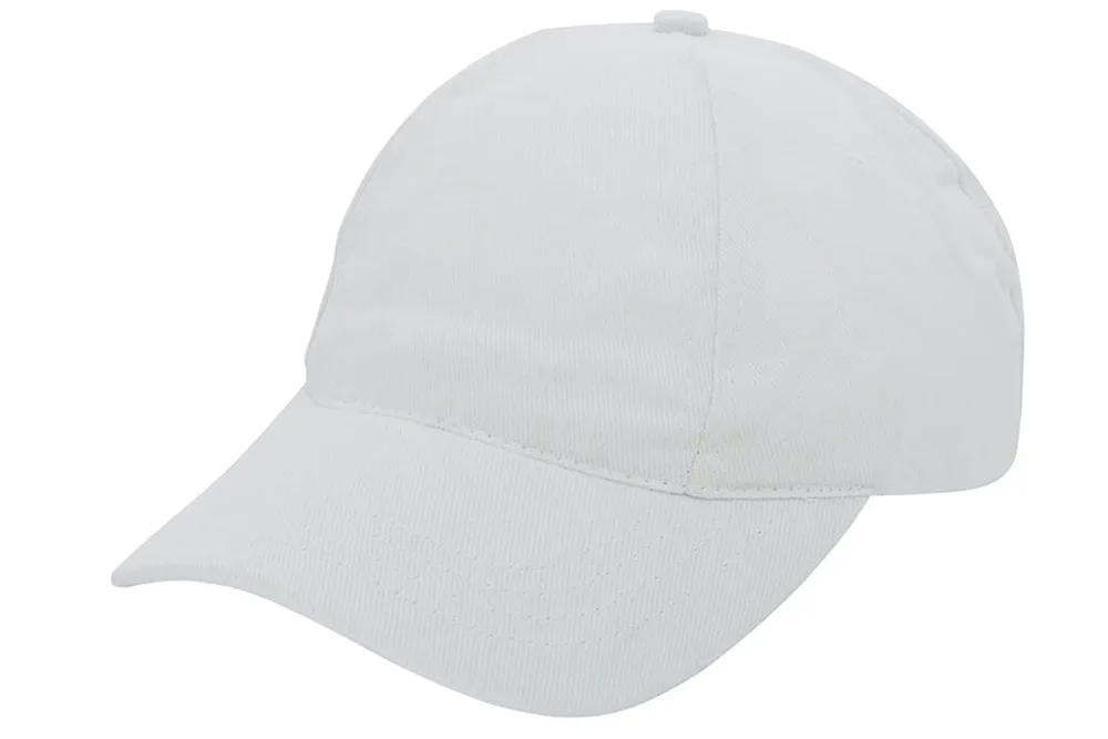 Brushed promo cap wit white wit - Hidalgo-werbeartikel Brushed promo cap, wit (white) / wit