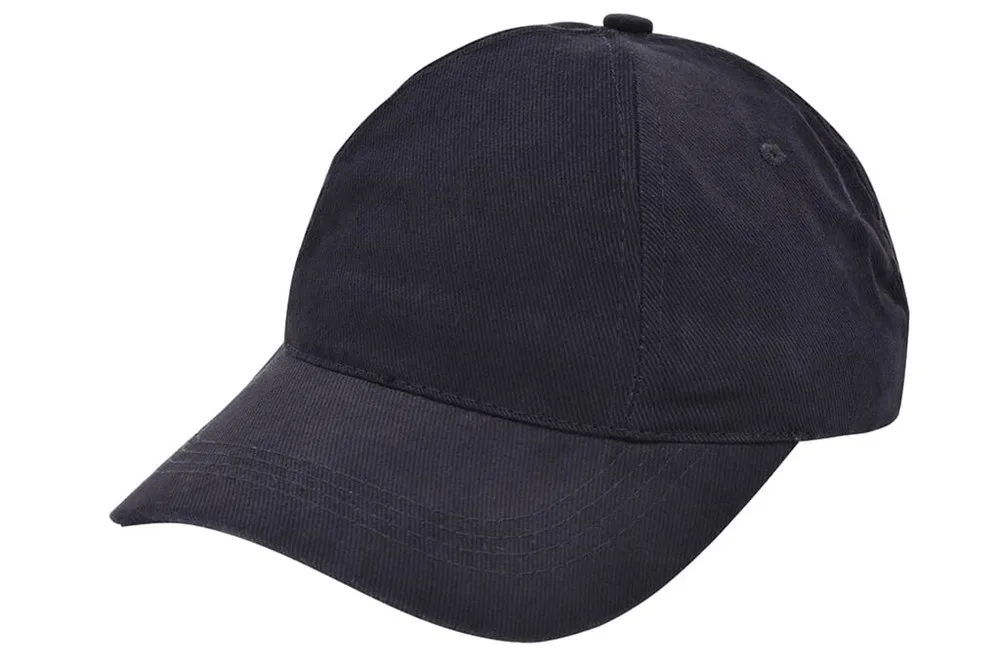 Brushed promo cap zwart black zwart - Hidalgo-werbeartikel Brushed promo cap, zwart (black) / zwart