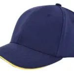 Canvas sandwich cap, navy (pms 533c) / geel