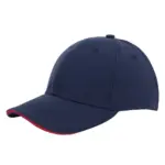 Canvas sandwich cap, navy (pms 533c) / rood