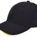 Canvas sandwich cap, zwart (black) / geel