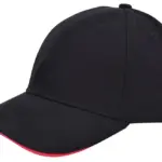 Canvas sandwich cap, zwart (black) / rood