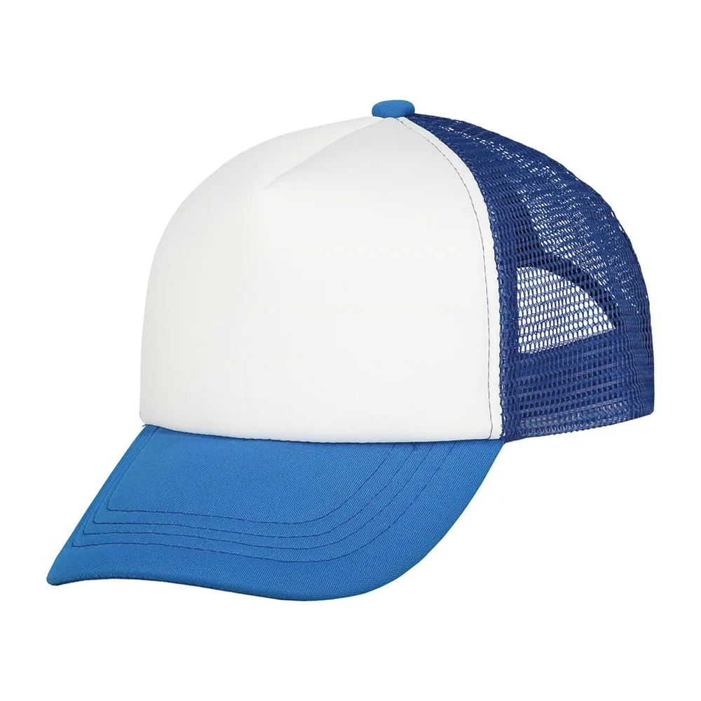 Kinder trucker cap kobaltblauw pms 286c wit - Hidalgo-werbeartikel Kinder trucker cap, kobaltblauw (pms 286c) / wit