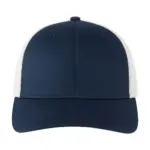 E-Flex Organic Trucker Cap, navy (pms533c) / wit