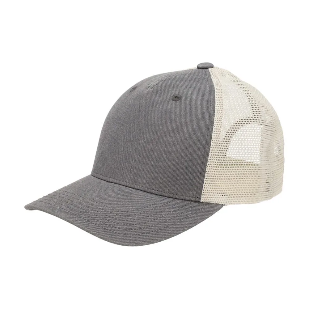 Niltons Vintage Organic Trucker Cap donkergrijs pms cool grey11c wit - Hidalgo-werbeartikel Nilton's Vintage Organic Trucker Cap, donkergrijs (pms cool grey11c) / wit