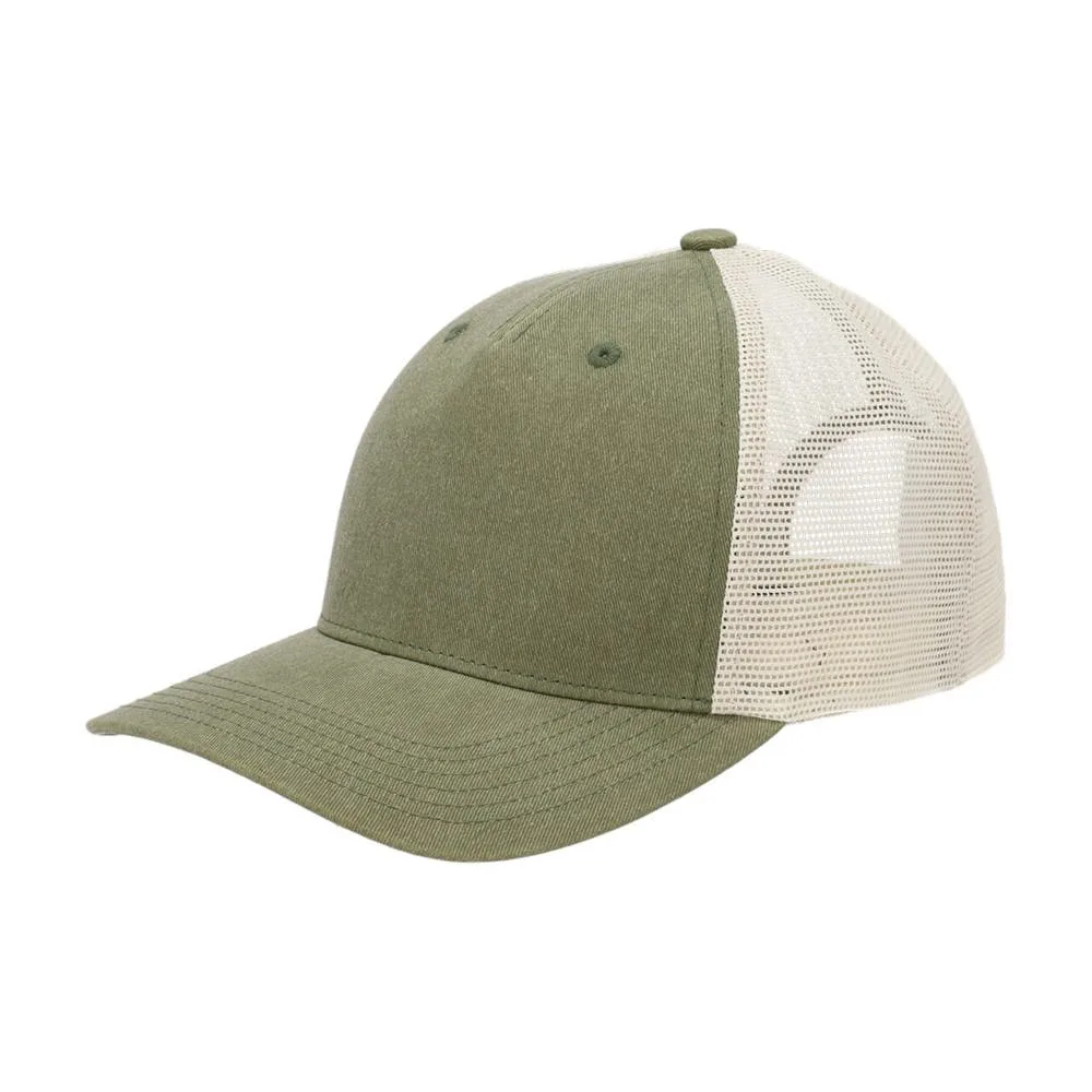 Niltons Vintage Organic Trucker Cap olijfgroen pms 7664c wit - Hidalgo-werbeartikel Nilton's Vintage Organic Trucker Cap, olijfgroen (pms 7664c) / wit