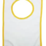 Baby slabbetje, wit (white) / geel