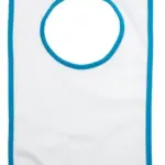 Baby slabbetje, wit (white) / lichtblauw
