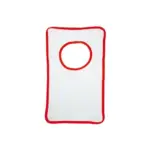 Baby slabbetje, wit (white) / rood