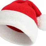 Nilton's Gebreide kerstmuts met pompon, rood (pms 199c) / wit
