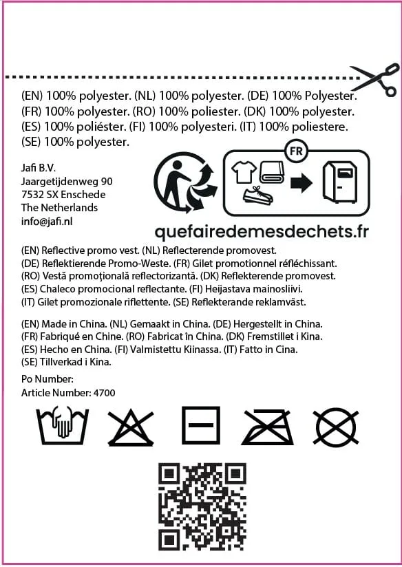 Warnwesten bedrucken günstig: reflexweste mit logo in 7 farben — Produktfoto 4