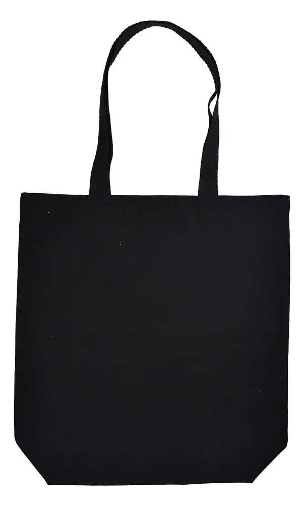 Katoenen tas met lange hengsels en bodem, 300 gr/m²