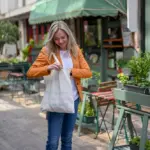 Katoenen tas met lange hengsels, 140 gr/m² — productfoto 16