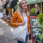 Katoenen tas met lange hengsels, 140 gr/m² — productfoto 20