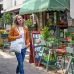 Katoenen tas met lange hengsels, 140 gr/m² — productfoto 21