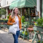 Katoenen tas met lange hengsels, 140 gr/m² — productfoto 22