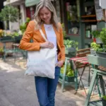 Katoenen tas met lange hengsels, 140 gr/m² — productfoto 23
