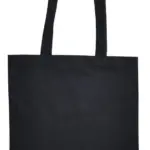 Katoenen tas met lange hengsels, 140 gr/m², zwart (black) / zwart