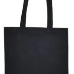 Biologisch katoenen tas met lange hengsels, 135 gr/m², zwart (black) / zwart