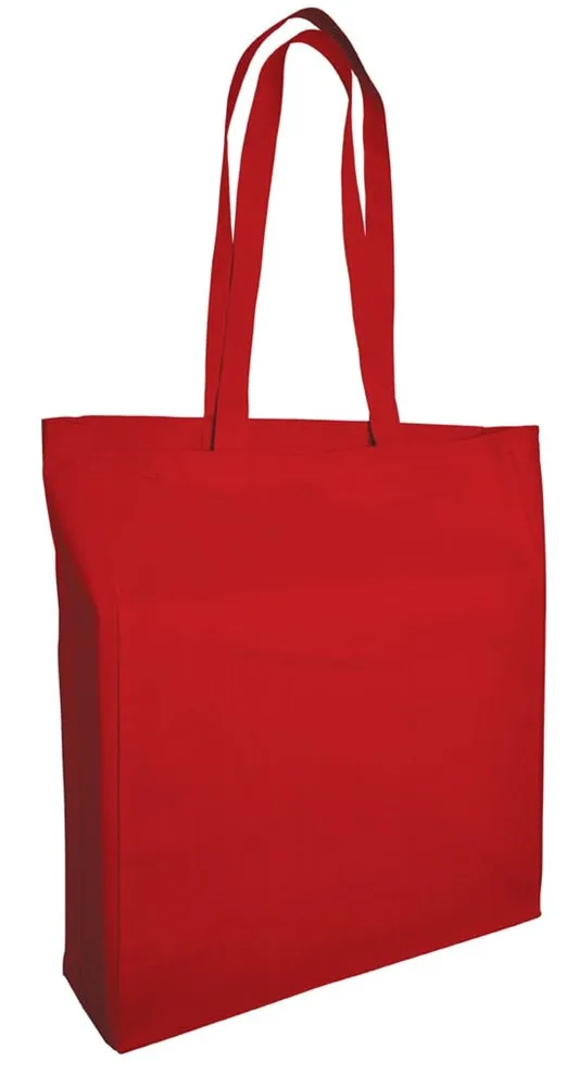 Katoenen tas met lang hengsels en souffle 140 grm² productfoto 2 - Katoenendraagtassen Katoenen tas met lang hengsels en souffle, 140 gr/m² — productfoto 2