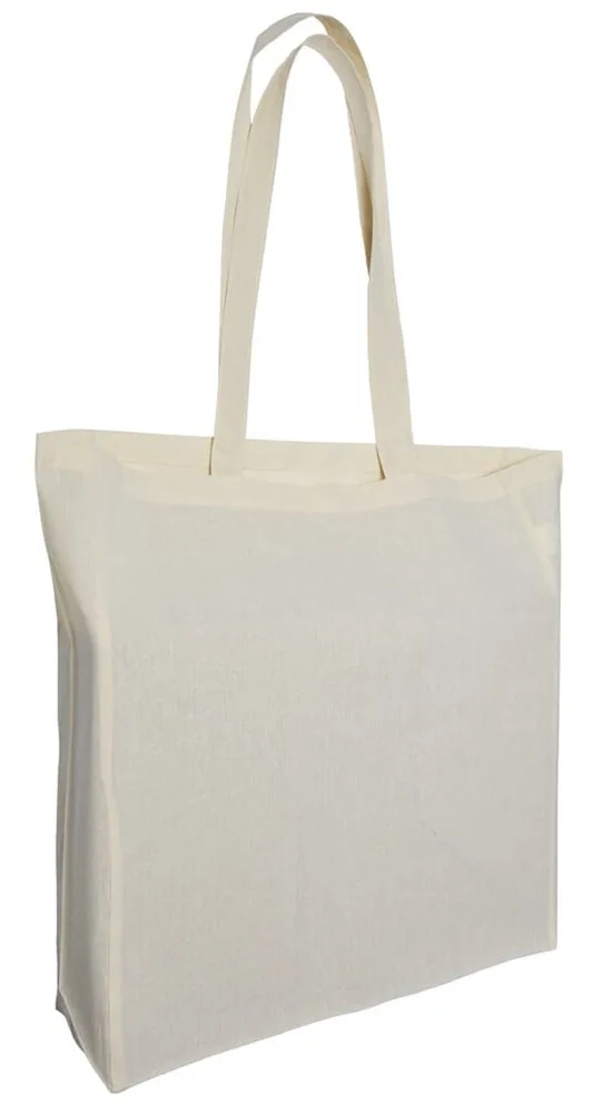 Katoenen tas met lang hengsels en souffle 140 grm² productfoto 6 - Katoenendraagtassen Katoenen tas met lang hengsels en souffle, 140 gr/m² — productfoto 6