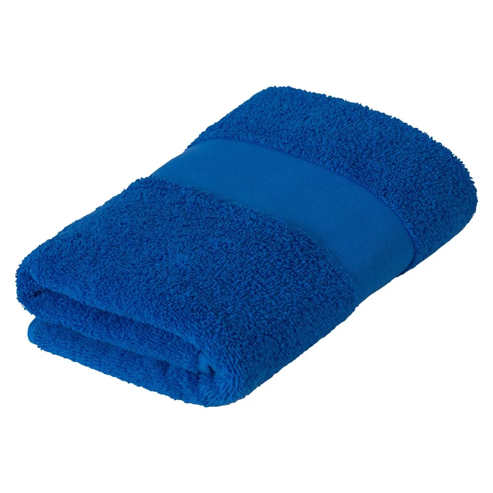 Sophie Muval handdoek gerecycled 100x50 cm 450 grm² kobaltblauw pms 286c kobaltblauw - Handdoekeninclusieflogo Sophie Muval handdoek gerecycled 100x50 cm, 450 gr/m², kobaltblauw (pms 286c) / kobaltblauw