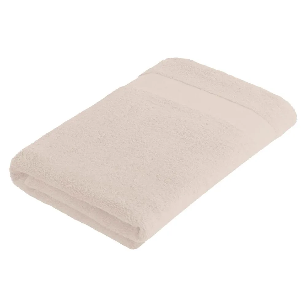 Sophie Muval handdoek 140x70 cm 450 grm² beige pms warm grey 2c beige - Handdoekeninclusieflogo Sophie Muval handdoek 140x70 cm, 450 gr/m², beige (pms warm grey 2c) / beige