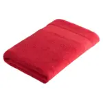 Sophie Muval handdoek 140x70 cm 450 grm² rood pms 199c rood - Handdoekeninclusieflogo Sophie Muval handdoek 140x70 cm, 450 gr/m², rood (pms 199c) / rood