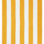 Sophie Muval strandhanddoek 180x100 cm, 450 gr/m², donkergeel (pms 142c) / wit