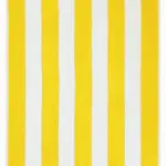 Sophie Muval strandhanddoek 180x100 cm, 450 gr/m², geel (pms 101c) / wit