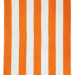 Sophie Muval strandhanddoek 180x100 cm, 450 gr/m², oranje (pms 165c) / wit