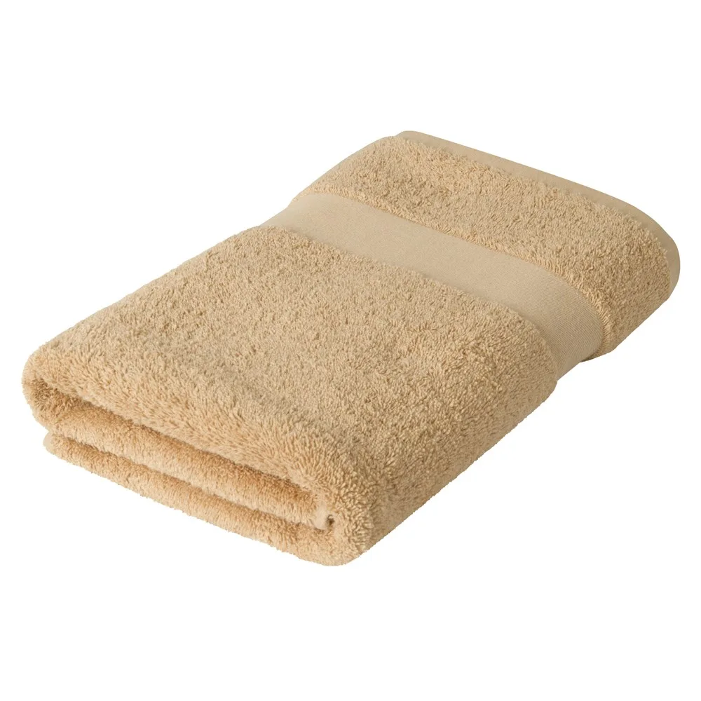 Sophie Muval handdoek bio 140x70 cm 500 grm² khaki pms 467c khaki - Handdoekeninclusieflogo Sophie Muval handdoek bio 140x70 cm, 500 gr/m², khaki (pms 467c) / khaki