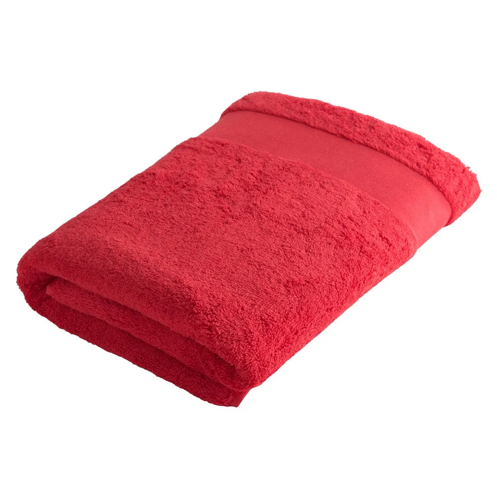 Sophie Muval handdoek 140x70 cm 520 grm² rood pms 199c rood - Handdoekeninclusieflogo Sophie Muval handdoek 140x70 cm, 520 gr/m², rood (pms 199c) / rood