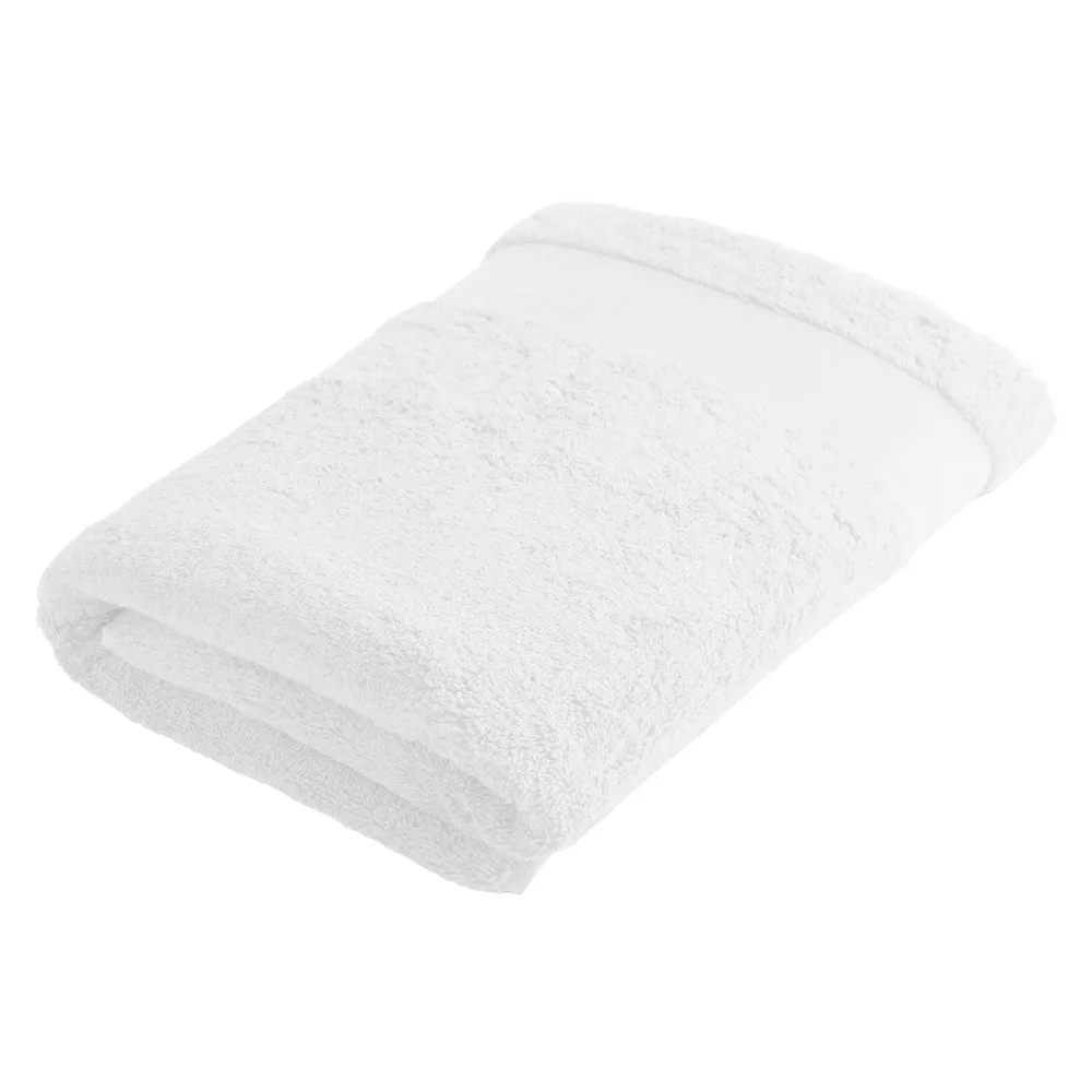 Sophie Muval handdoek 140x70 cm 520 grm² wit white wit - Handdoekeninclusieflogo Sophie Muval handdoek 140x70 cm, 520 gr/m², wit (white) / wit
