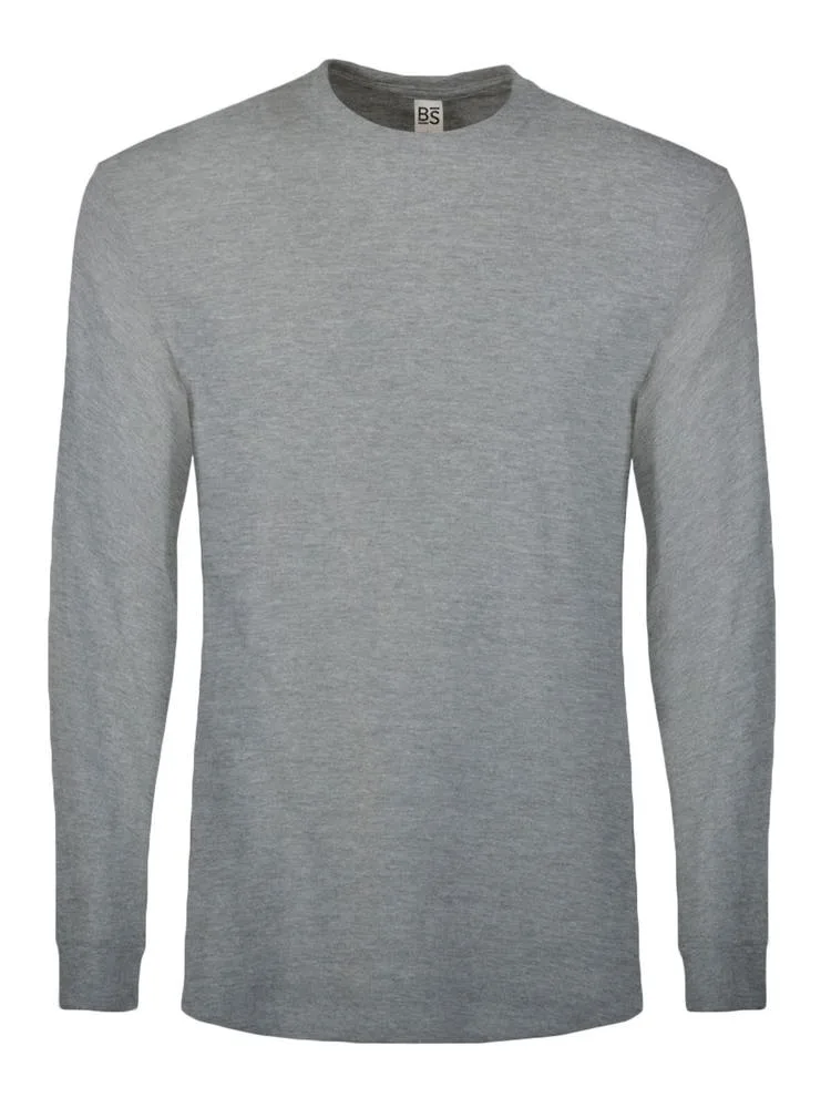 BS Evolution long sleeve t-shirt 160 grm² grijs melee - Hidalgo BS Evolution long sleeve t-shirt, 160 gr/m², grijs melee