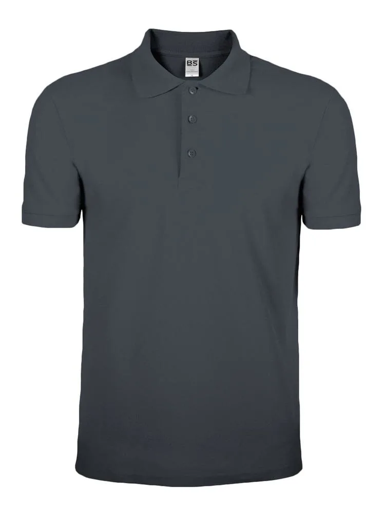 BS Evolution polo 180 grm² donkergrijs pms 7540c - Hidalgo BS Evolution polo, 180 gr/m², donkergrijs (pms 7540c)