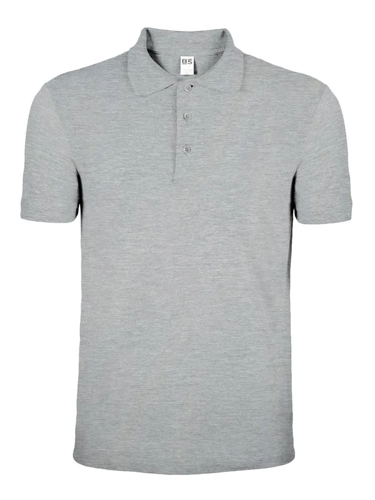 BS Evolution polo 180 grm² grijs melee pms cool grey 7c - Hidalgo BS Evolution polo, 180 gr/m², grijs melee (pms cool grey 7c)