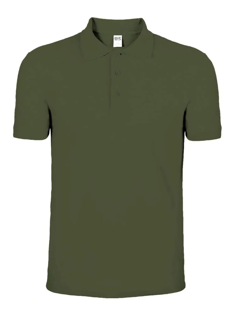 BS Evolution polo 180 grm² olijfgroen pms 418c - Hidalgo BS Evolution polo, 180 gr/m², olijfgroen (pms 418c)