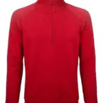 BS Sirio half zip sweater, 280 gr/m², rood (pms 186c)