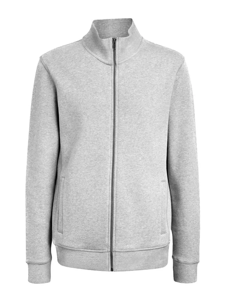 BS Harlem full zip sweater 280 grm² grijs melee pms cool grey 7c - Hidalgo BS Harlem full zip sweater, 280 gr/m², grijs melee (pms cool grey 7c)